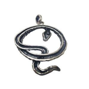 Pandantiv din Argint 925 Jolie Silver, Model Sarpe Incolacit, 40 x 26 mm, 4.7 g - Img 2