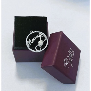 Pandantiv, Jolie Silver, Argint 925, Model Mama (cerc cu flori), Zirconiu, 22 x 22 mm, 3 g - Img 5