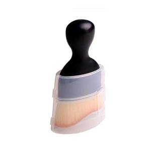 Pensula Multifunctionala, Flippy, Pentru Machiaj sau Indepartat Praful din Masina, Par Sintetic, cu Capac de Protectie, Negru - Img 11