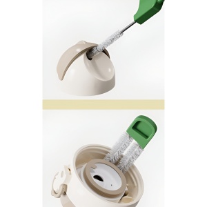 Perie de Curatat Pahare, Cani, Sticle, Flippy, cu Maner Lung si Burete, Accesorii pentru Spalarea Paielor si Capacelor, usor de Agatat, 27.5x11.4x6cm, Verde - Img 7