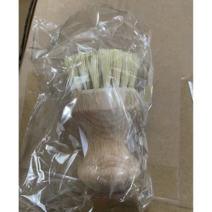 Perie de Curatat Vase si Alimente, Flippy, din Lemn de Bambus, 8 x 5 cm, Perie din Sisal, Maro - Img 2