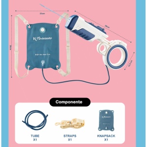 Pistol cu apa pentru copii Flippy, rezervor tip ghiozdan, 1500 ml, reglabil, material ABS/silicon, distanta improscare 8 metri, tragaci cu presiune, 12.5 x 28 cm, albastru - Img 7