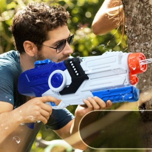 Pistol cu Apa pentru Copii, Rezervor, Pentru Piscina/Plaja, Flippy, 6ani+, Albastru/Multicolor, 2000ML - Img 6