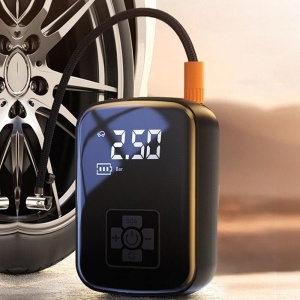 Pompa de Aer Wireless, Flippy, Portabila, 150 PSI, Pentru Anvelope si Mingi, Baterie 2000 mAh, Afisaj Digital, 12.7 x 8.5 cm, Negru - Img 6