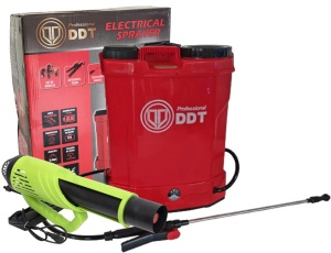 Pompa de stropit cu acumulator DDT Profesional 12 L, 12 V, 2.3 MPA, Complet accesorizata + Atomizor portabil