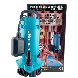 Pompa submersibila Broman QDX80-35-0.8, 800 W, refulare 35 m, 36 m³/h, racord 3/4" - Img 1