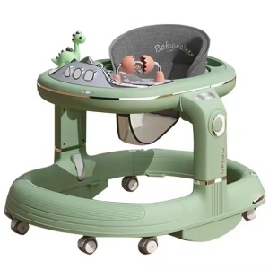 Premergator 4in1, Flippy, Antemergator, Balansoar, Scaun de Masa, Functie Muzicala, din ABS, Roti Universale, Inaltime Reglabila, Sistem Antirasturnare, Greutate Portanta 25 kg, +6 Luni, Verde
