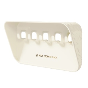 Raft de Depozitare cu Carlig, Flippy, Pentru Chei, Bijuterii, 20.3 x 4.6 x 10.3 cm, Alb - Img 1
