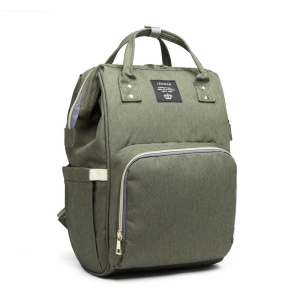 Rucsac Multifunctional pentru Mamici, Flippy, din Panza Oxford, Compartimentare Multipla, Impermeabil, 43 x 18 x 26 cm, Verde Army - Img 2