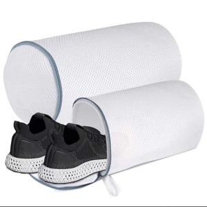 Sac Cilindric pentru Spalare Incaltaminte, Flippy, Dimensiuni Mici, pentru Masina de Spalat, 31x18x3 cm, Alb - Img 4