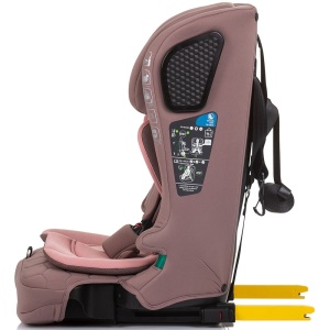 Scaun auto Chipolino Lux X I-Size 76-150 cm cu sistem Isofix flamingo - Img 4