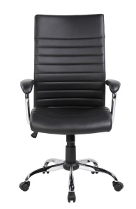 Scaun de birou directorial Davik, negru, 65x63x108-118 cm - Img 2