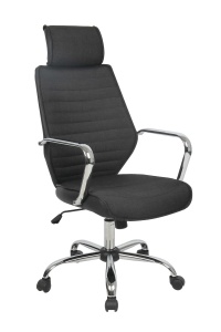 Scaun de birou directorial US65, negru, 57x68x114-124 cm - Img 1