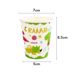 Set 10 Pahare Petrecere, Flippy, Colectia Dino Park, 8.5 x 7 x 5 cm, din Carton, Multicolor - Img 2
