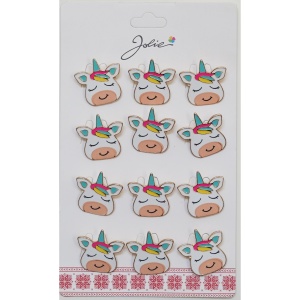 Set 12 Brose Martisor pentru Copii Unicorn cu Ochii Inchisi