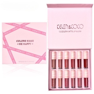 Set 12 rujuri mate, rezistente la transfer, Kevin&Coco, 1.85 ml, Cutie Roz - Img 5