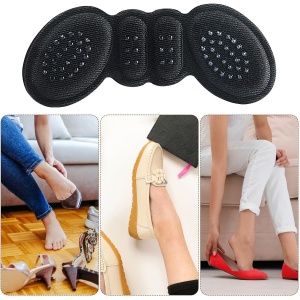 Set 2 Branturi cu Pernute pentru Calcai, Flippy, Suport Interior pentru Incaltaminte, Marime Universala, Aderent pe Piele, Negru - Img 4