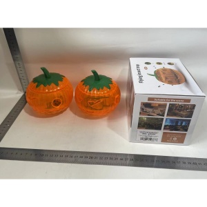 Set 2 Capcane pentru Insecte, Flippy, Forma de Dovleac, 12x9.2x12.2 cm, din ABS, Portocaliu - Img 2