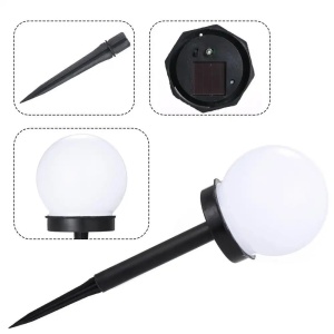 Set 2 Lampi Solare LED, Flippy, Forma Sferica, Tip Glob, Diametru 10 cm, Alb Rece - Img 2