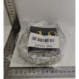 Set 2 Piese pentru Majorat, Flippy, 15 x 13 x 5 cm, Coronita Printesa Silver si Panglica 18&amp;Fabulous, Negru - Img 3