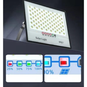 Set 2 proiectoare LED cu Panou Solar Flippy, Senzor de miscare, Telecomanda, Waterproof, 322*2 LED-uri incorporate, 200W, 30*24 cm, IP67, Design Modern, Negru - Img 2