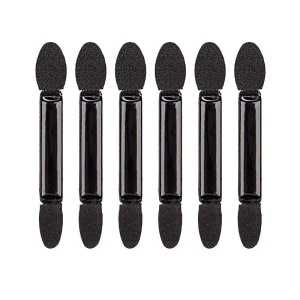 Set 20 de pensule make-up, cap dublu, 6.2 cm, negru