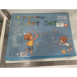 Set 208 Piese, Complet pentru Pictura si Desen, Flippy, Tip Servieta, 3-12 Ani, 40.5 x 5 x 30 cm, Albastru - Img 7