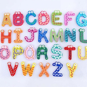 Set 26 Magneti de Frigider pentru Copii, Flippy, Model Alfabet A-Z, Figurine Amuzante, din Lemn, Multicolor - Img 8
