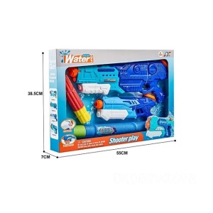 Set 2x Pistol cu Apa pentru Copii, Flippy, 6ani+, Albastru, 1x 900 ML + 1x 300 ML - Img 4