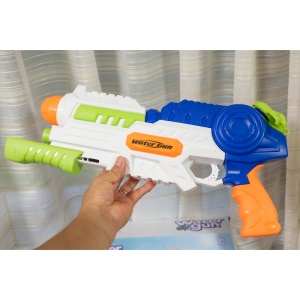 Set 2x Pistol cu Apa pentru Copii, Rezervor, Pentru Piscina/Plaja, Flippy, 6ani+, Roz + Albastru, 1000 ML - Img 6