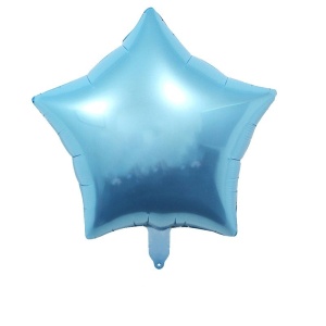 Set 3 Baloane din Folie Metalizata, Flippy, Figurine Picior 46x79 cm, Inima 45cm, Stea 45cm, Model It's a Boy, Tema Gender Reveal, Ambalaj Individual, Pai Inclus, Umflare cu Aer sau Heliu, Albastru - Img 3