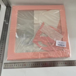 Set 4 Cutii pentru Baloane, Flippy, Model Scris Love, Tematica Iubire, Cuburi Decorative din Plastic, Accesorii pentru Petrecere, 30 x30 cm, Transparente Contur Roz - Img 7