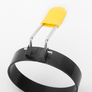 Set 4 forme rotunde pentru ou Flippy, din otel, strat antiaderent, diametru 7.5 cm, cu maner din ABS, negru - Img 6