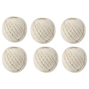 Set 6 ata bumbac 100gr alb natural - Img 1