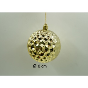Set de 24 ornamente de brad, Flippy, de tip Glob, Rosu/ Auriu, cu ø de 8 cm, din plastic, cu finisaj sclipitor , cutie 19 cm lungime x 42 cm inaltime x 19 cm adancime - Img 6