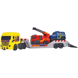 Set Dickie Toys Micro Rescue Truck cu un camion de salvare si 2 vehicule - Img 1