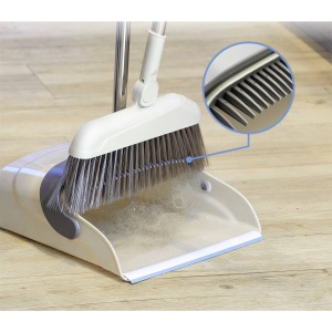Set matura si faras cu coada, Flippy, Pentru uz casnic, Plastic/Otel, Maro/Bej, Depozitare verticala, 26x25.5x83 cm - Img 4