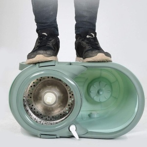 Set mop rotativ cu galeata Flippy, material plastic si microfibra, o rezerva inclusa, rezistent, cu dop scurgere, vas detasabil, orificiu pentru solutie, pentru interior, capacitate 8 l, verde - Img 5