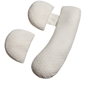Set Perna pentru Gravide, Flippy, Husa Detasabila, Spuma Moale, Utilizare in Forma H si U, Reglabila, Latime Ajustabila, Proactive, Crem - Img 1