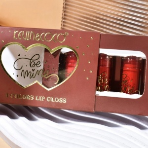 Set Rujuri de Buze Lucioase, KEVIN &amp; COCO, Be Mine 3 Culori, Lip-Gloss, 11 x 7.3 x 2.7cm, Roz-Rosu, Varianta B - Img 5