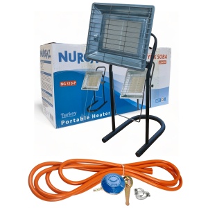 Soba cu arzator mare cu suport, 3500 W, 220 g/h + Kit reglabil gpl RH-10 + Tub flex 2M+2 Coliere - Img 2