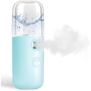 Spray de Hidratare Facială cu Tehnologie Nano, Flippy, Hidratare, Igienizare, Abur Rece, Încărcare USB, Capacitate 30 mL, 10cm, Albastru - Img 8