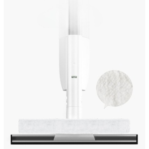 Stergator de Geamuri Flippy, cu Doua Fete, Tija Telescopica, cu Recipient de Lichid, Laveta din Microfibra, Racleta Silicon, 120 cm, Alb - Img 7