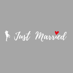 Sticker Autocolant, Flippy, Tematica Nunta, Model Indragostiti, cu Scris Just Married, 50x11.5 cm, Alb - Img 6