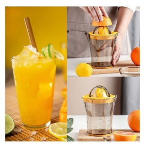 Storcator manual citricie Flippy, cu recipient de 600 ml, 15x8.5x13.5 cm, material ABS, Transparent - Img 1