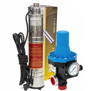 *Super pret* Pompa submersibila QGD 3.0, 1100 W, 120 m inaltime, 3 mc/h, 1" + Prescontrol EPC-3