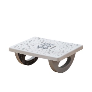 Suport Ergonimic pentru Picioare, Flippy, Plastic, cu Role de Masaj pentru Talpi, pentru Birou, Usor de Transportat, Detasabil, 33.5x24x12 cm, Gri