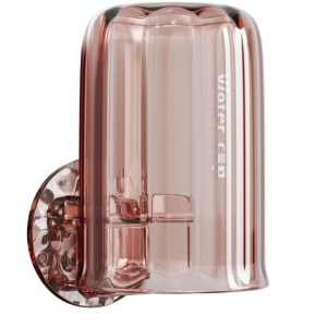 Suport Multifunctional 2 in 1, Pahar si Suport pentru Periuta de Dinti, Flippy, Plastic, Dimensiune: 10.4 x 7.3 x 7.3 cm, Roz - Img 1