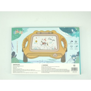 Tabla Magnetica pentru desen Flippy, Pix, forma dreptunghi, dimensiuni 23x17 cm, Dezvolta Creativitatea, cu picioare suport, Portocaliu - Img 3
