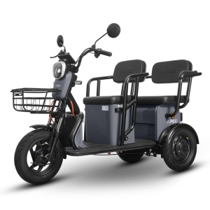 Triciclu electric Voltarom APM5, 60V, 20 AH, 1000W, Fara Permis, 25km/h, Gri, autonomie pana la 40km - Img 1